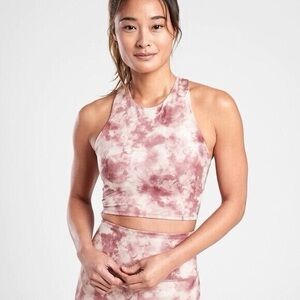 Athleta Conscious Crop Printed Sports Bra